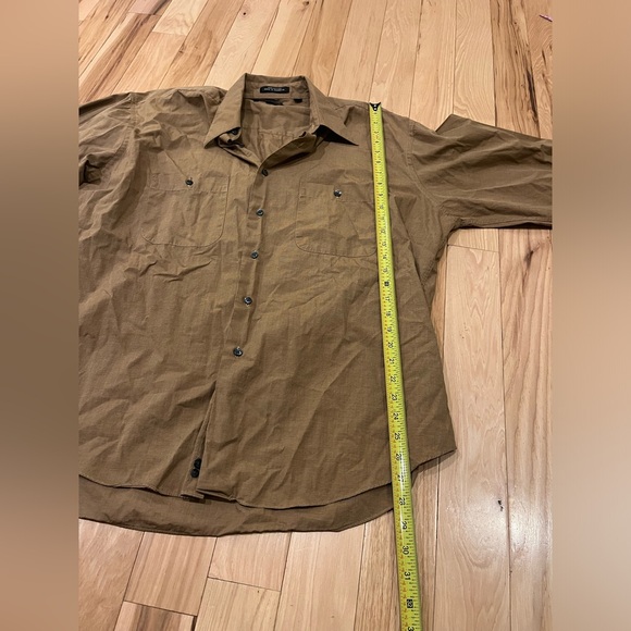 Fubu Long Sleeve Copper Brown Button Up Shirt - men’s size XL - Picture 5 of 7